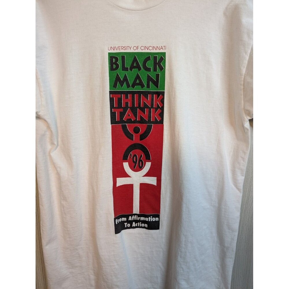 Vintage 90's Henry Rollins Spoken Word Think Tank T Shirt Size XL White 1996 - Picture 2 of 7